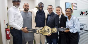 Sport : le Groupe UMS reçoit le champion d’Hexagone MMA Bafodé Gassama