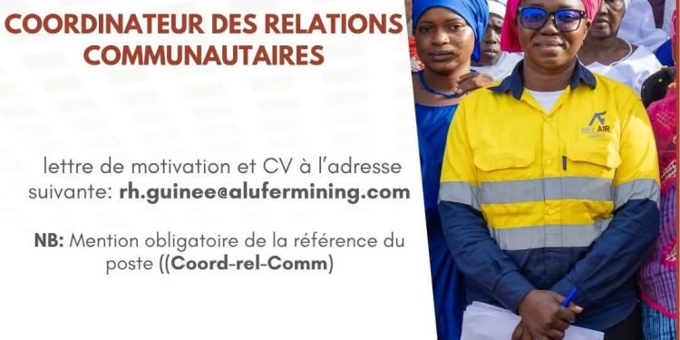BEL AIR MINING: APPEL À CANDIDATURE – COORDINATEUR DES RELATIONS COMMUNAUTAIRES