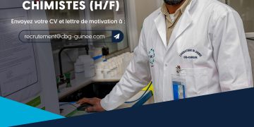 La CBG recrute des Techniciens de laboratoire pour renforcer son site minier de Kamsar
